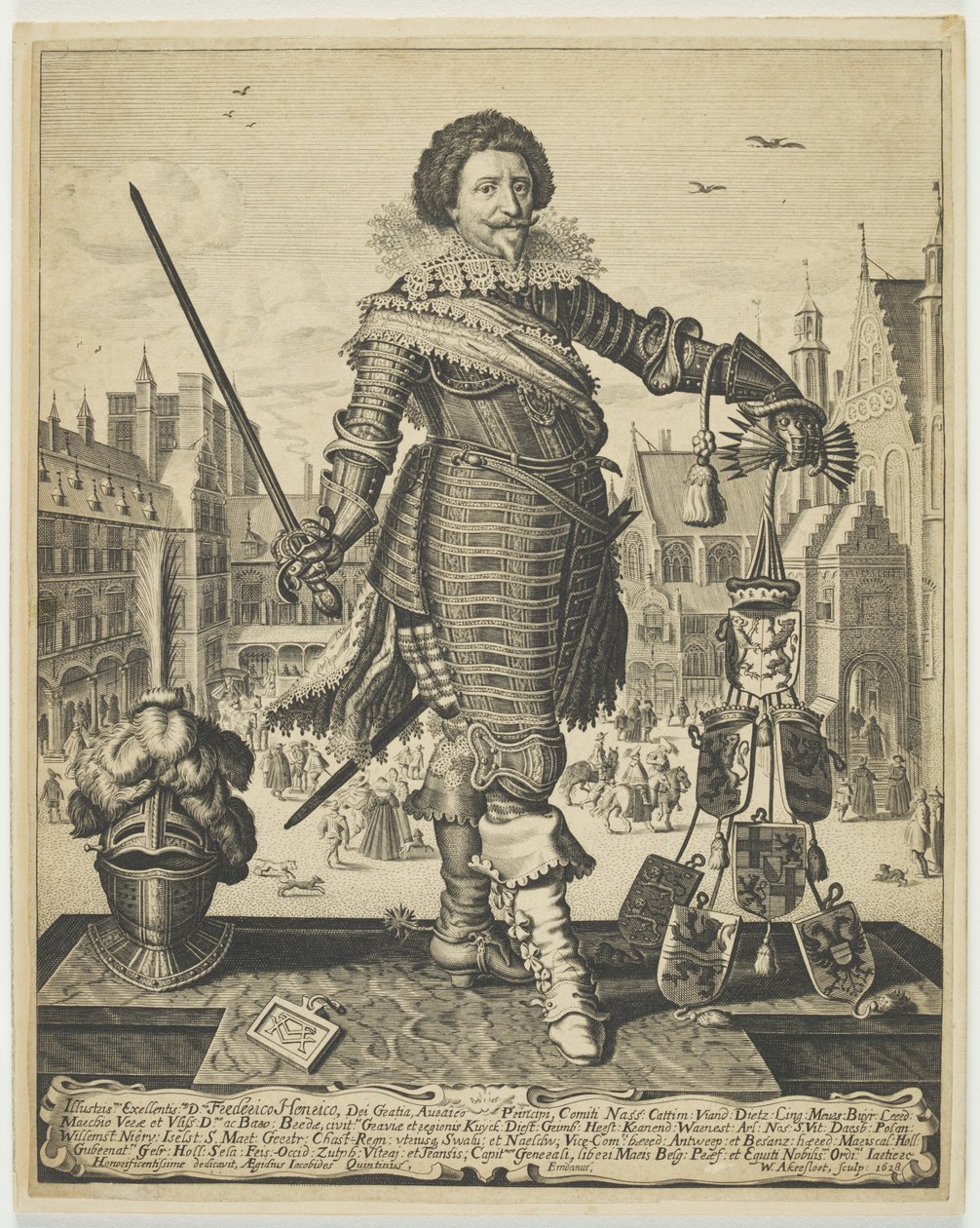 Frederik Hendrik, Prinz von Oranien, ca. 1634 (Stich) von Willem Outgertsz Akersloot