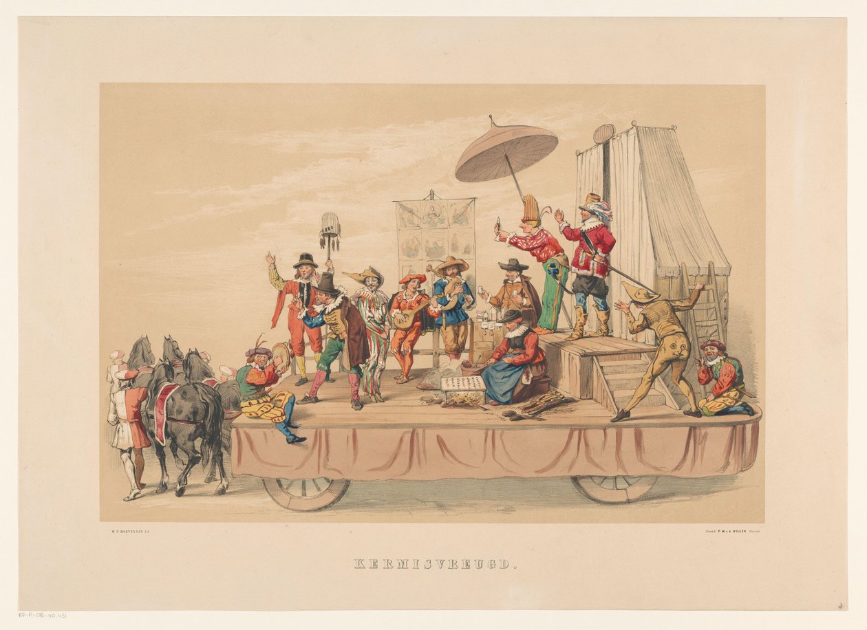Sechste Gruppe der Utrechter Maskerade 1856 von Willem Pieter Hoevenaar