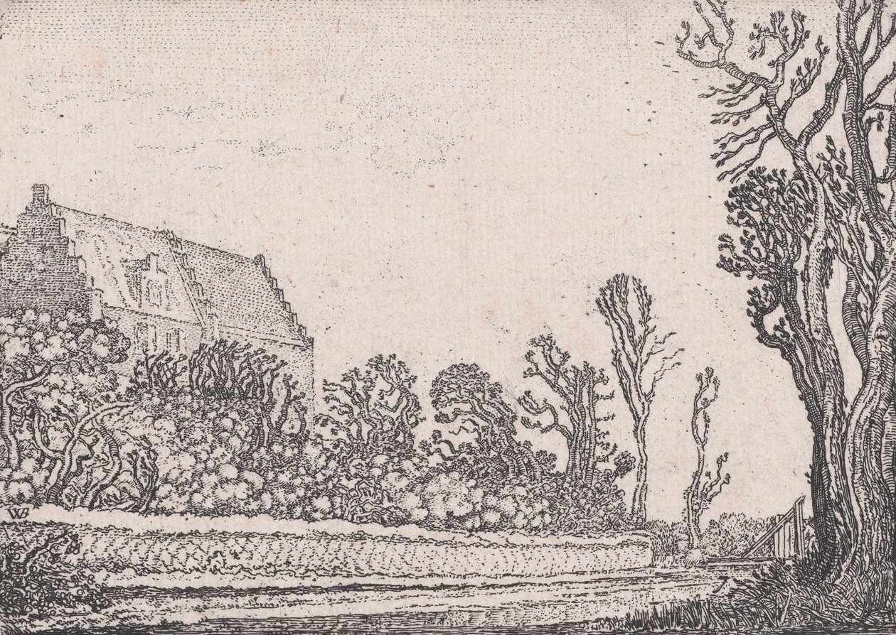 Das Haus mit dem Stufengiebel, aus Verscheyden Landtschapjes Verschiedene kleine Ländereien..., ca. 1616 von Willem Pietersz. Buytewech