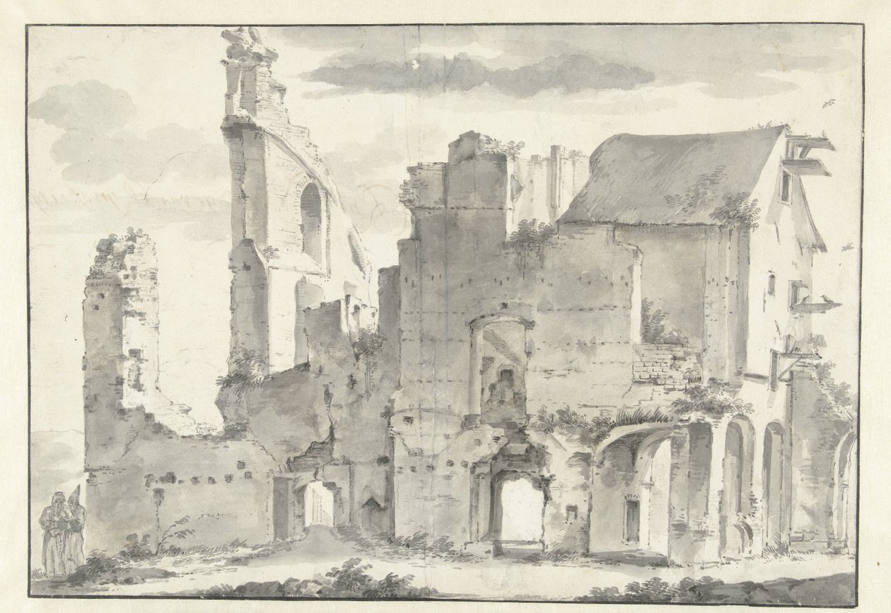 Ruine der Abtei von Rijnsburg von Willem Schellinks