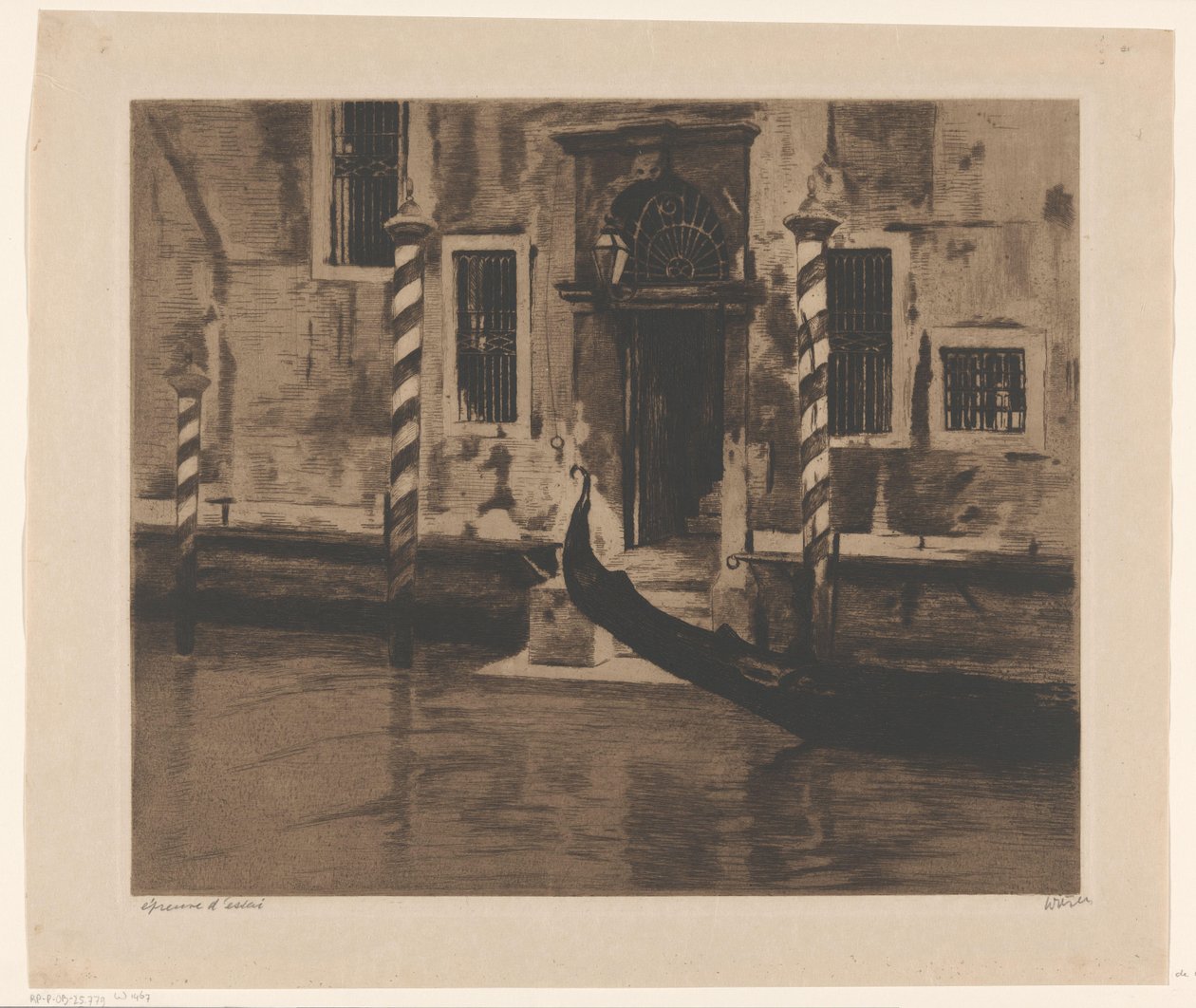 Gondel im Canal Grande in Venedig von Willem Witsen (signed by artist)