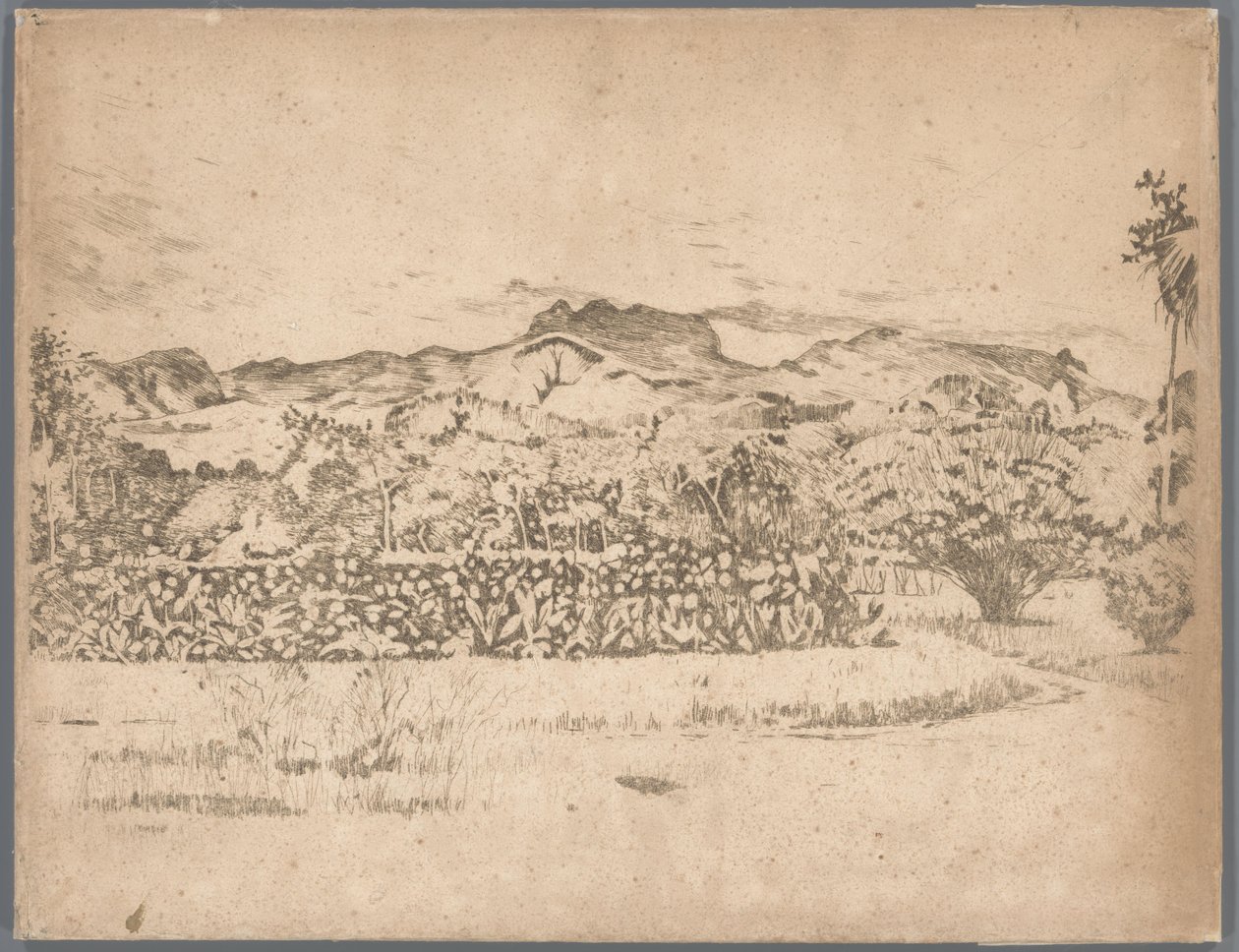 Blick auf den Vulkan De Kloet, Gambar von Willem Arnoldus Witsen