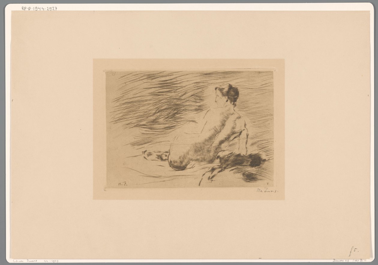 Liegende nackte Frau von Willem de Zwart (signed by artist)