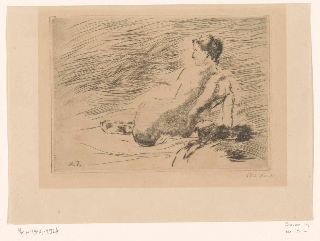 Liegende nackte Frau von Willem de Zwart (signed by artist)