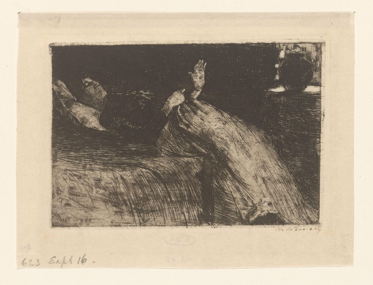 Liegende Frau von Willem de Zwart (signed by artist)