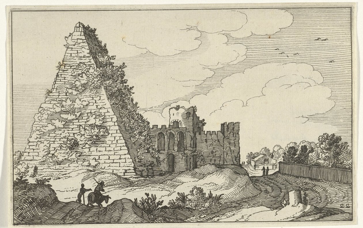 Pyramide des Gaius Cestius von Willem van Nieulandt (II)