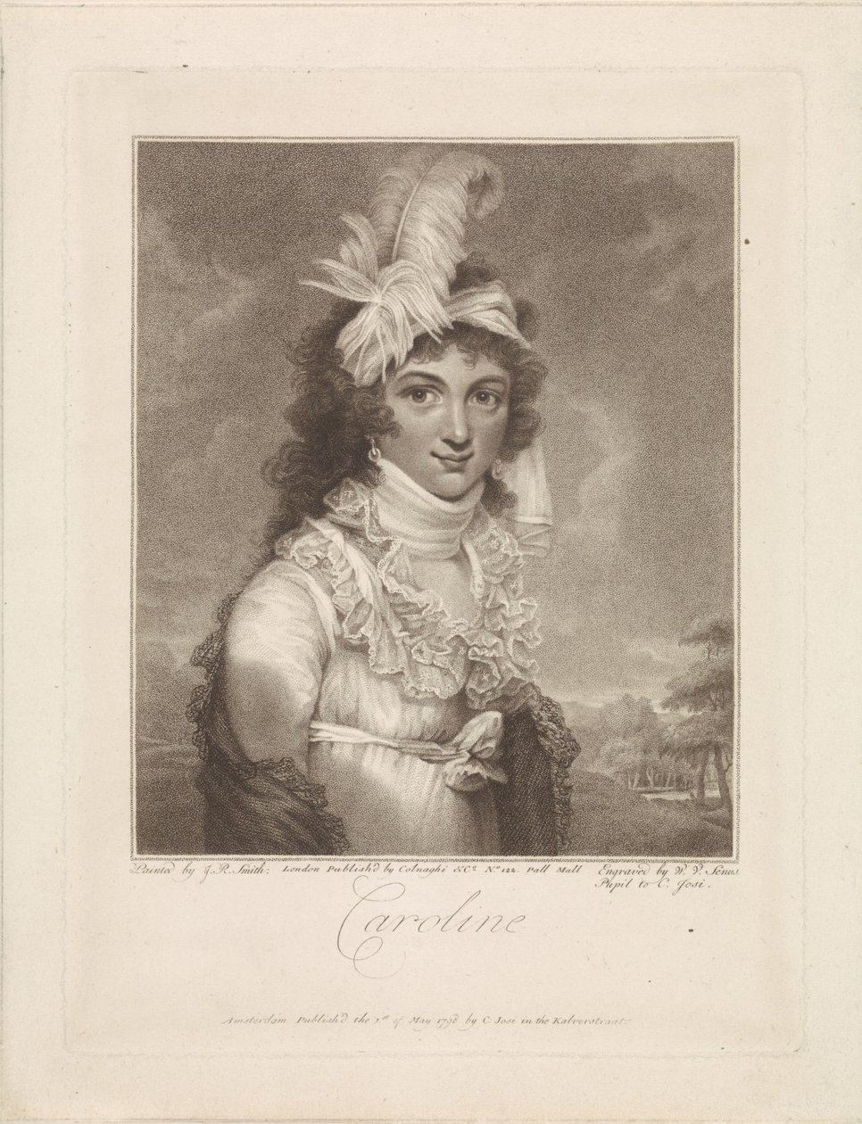 Porträt von Caroline Amalia Elisabeth von Braunschweig-Wolfenbüttel von Willem van Senus