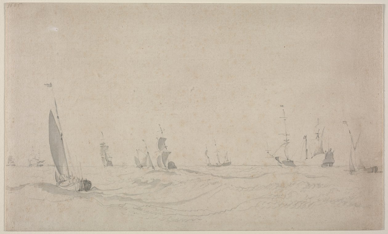 Schiffe auf rauer See, 1665 von Willem van de Velde