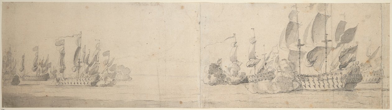 Strand und van Ghents Aktion von Willem van de the Elder Velde