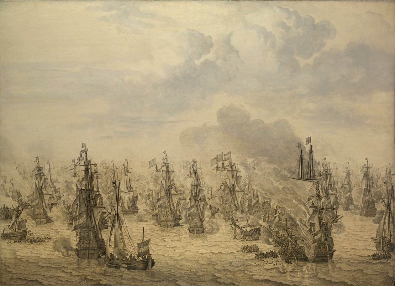 Die Schlacht von Scheveningen von Willem van de the Elder Velde