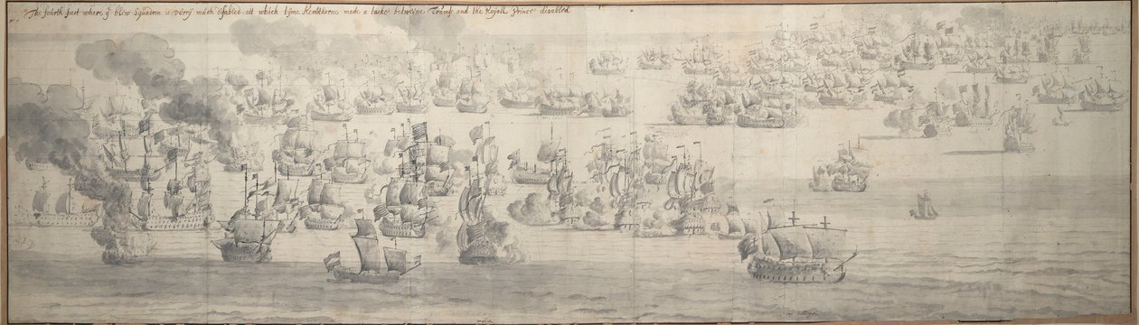 Die Schlacht von Texel (Kijkduin) von Willem van de the Elder Velde
