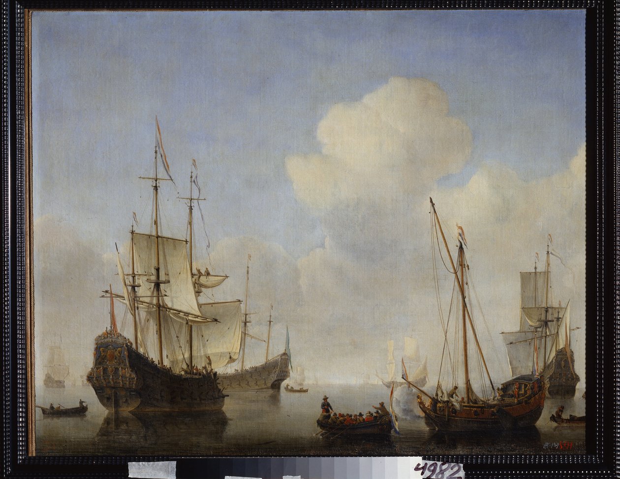 Das holländische Geschwader an der westafrikanischen Küste von Willem van de Velde the Younger