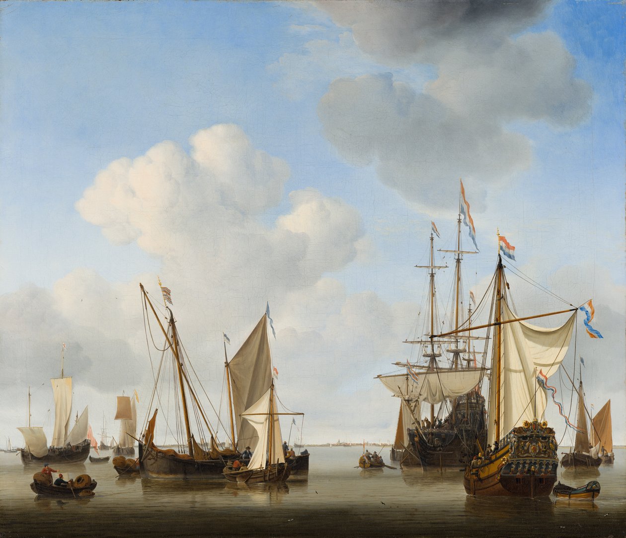 Schiffe auf Reede von Willem van de Velde the Younger