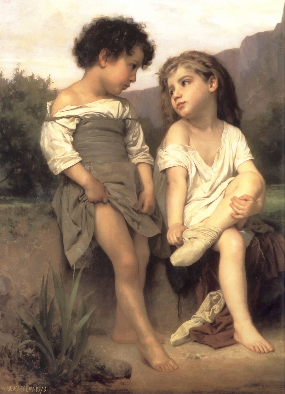 Am Bachrand von William Adolphe Bouguereau