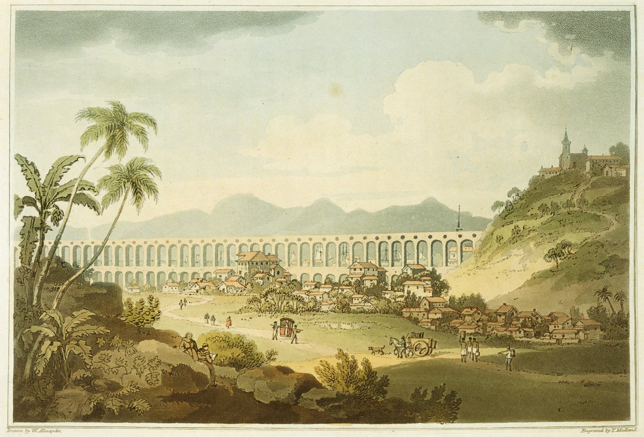 Arcos de Carioco oder Großer Aquädukt in Rio de Janeiro, Tafel 5 aus 