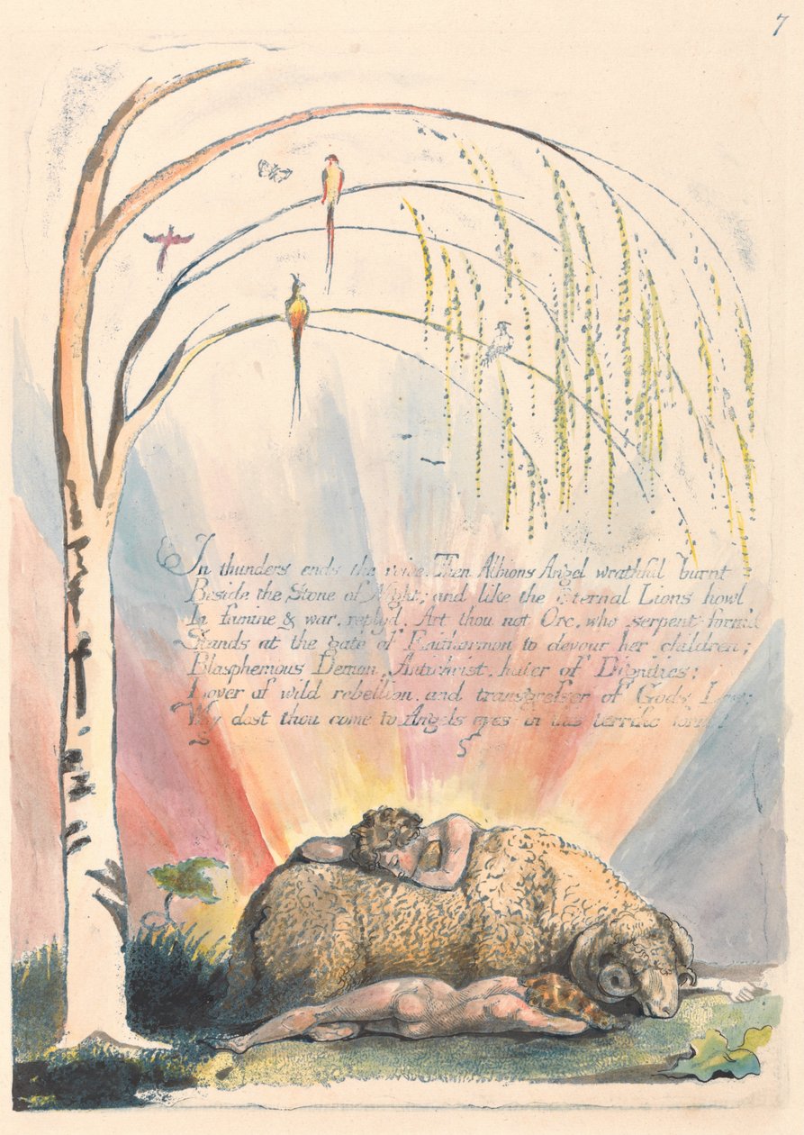 Amerika. Eine Prophezeiung, Platte 9 von William Blake