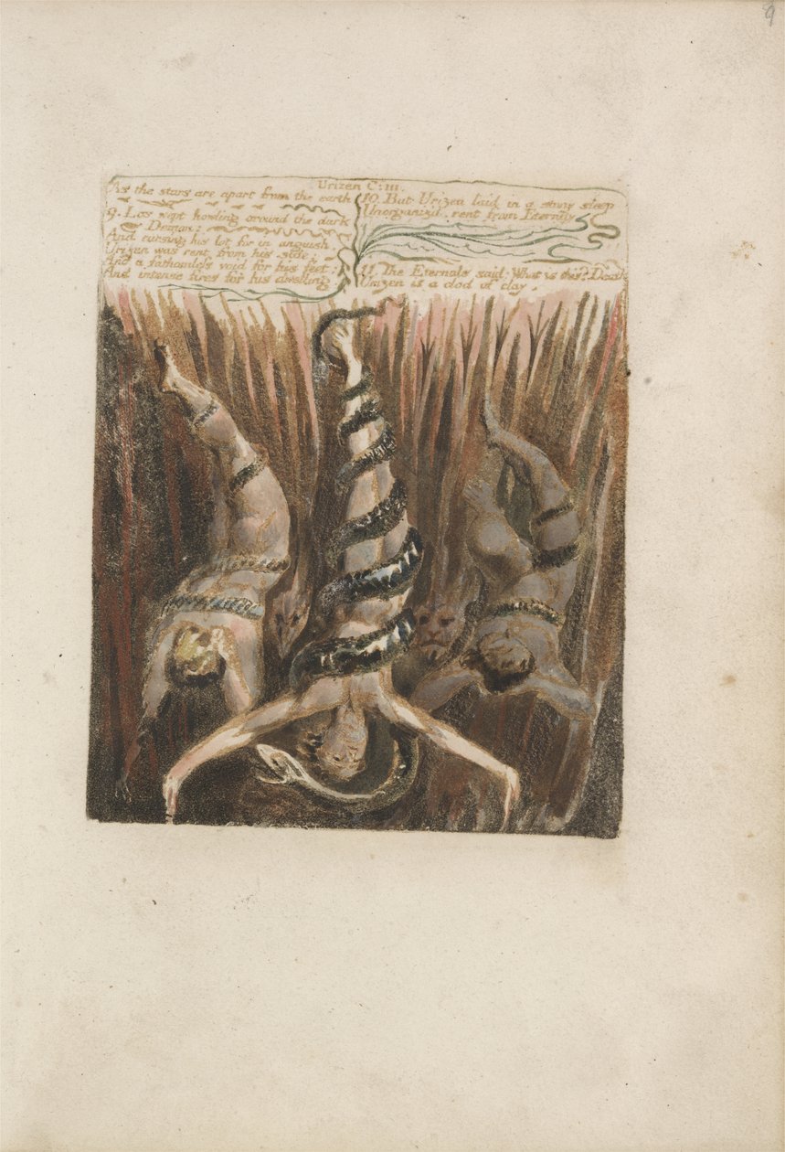 Wie die Sterne von der Erde entfernt sind..., Platte 9 aus Das Erste Buch von Urizen, 1794 von William Blake