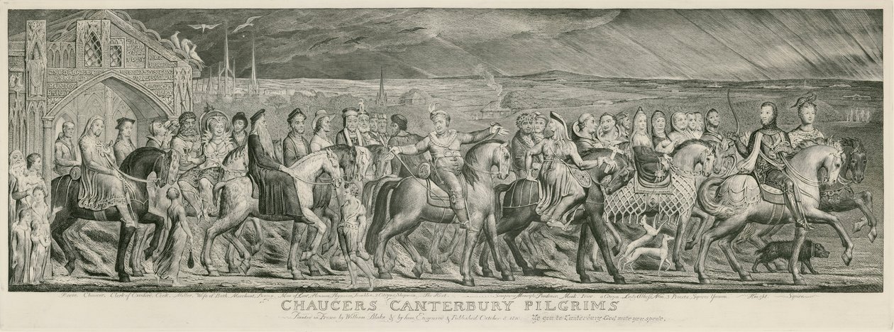 Blake Canterbury Pilgrims Gravur von William Blake