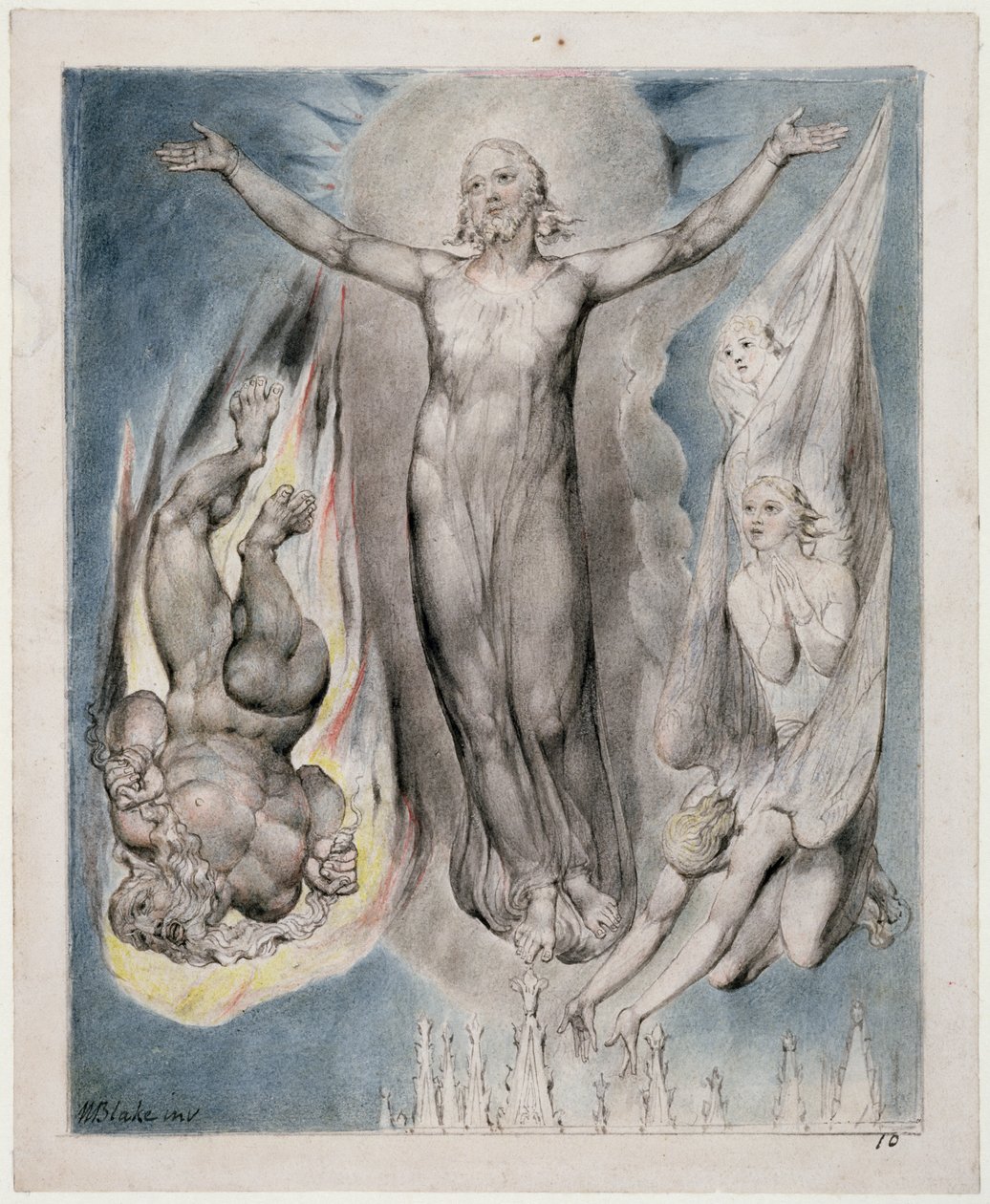 Christus auf der Zinne des Tempels, Illustration aus 