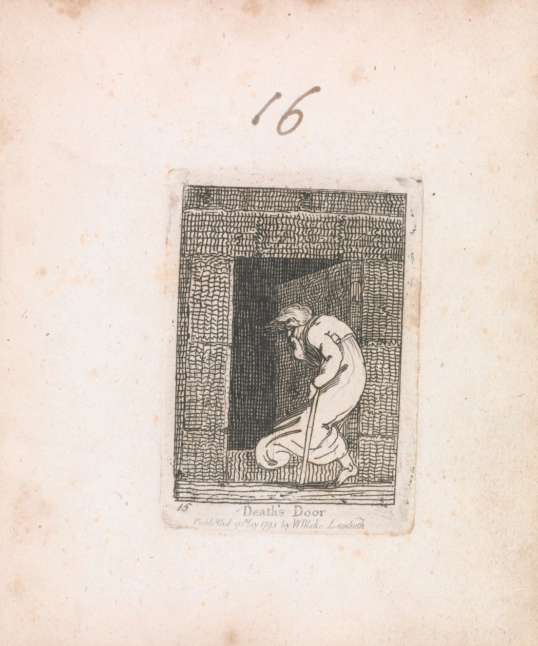 Für Kinder. Die Tore des Paradieses, Tafel 17, Todestür von William Blake