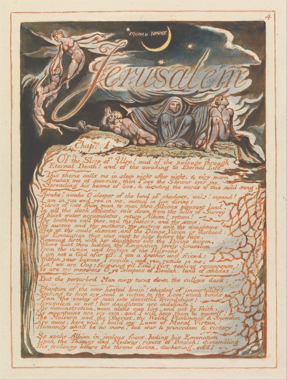 Jerusalem, Tafel 4, Kapitel 1 von William Blake