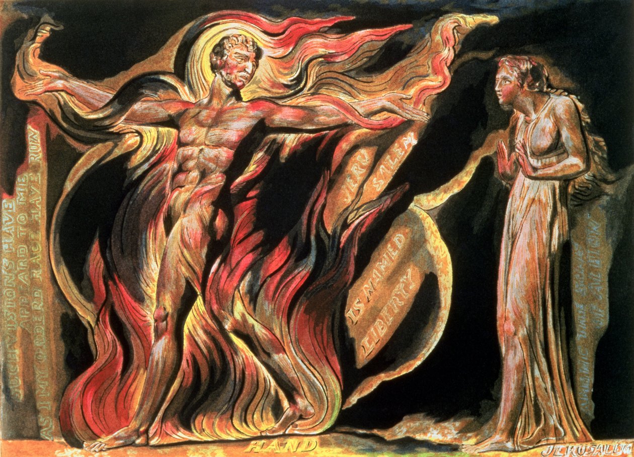 Jerusalem Die Emanation des Riesen Albion; Solche Visionen sind mir erschienen, 1804 von William Blake