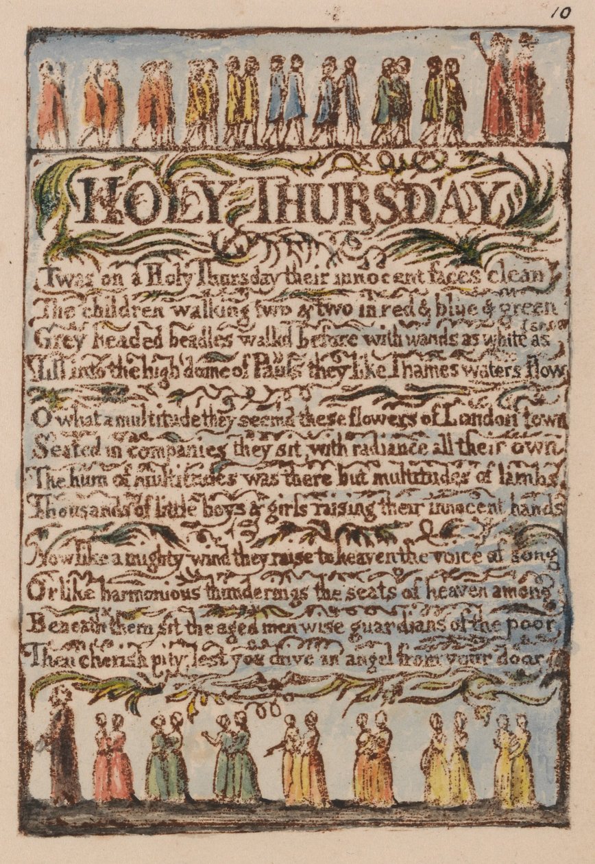 Lieder der Unschuld und der Erfahrung, Platte 10 von William Blake