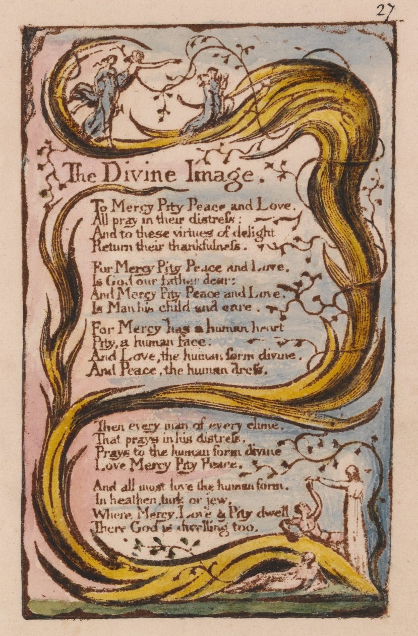 Lieder der Unschuld und der Erfahrung, Platte 27, Das göttliche Bild (Bentley 18) von William Blake