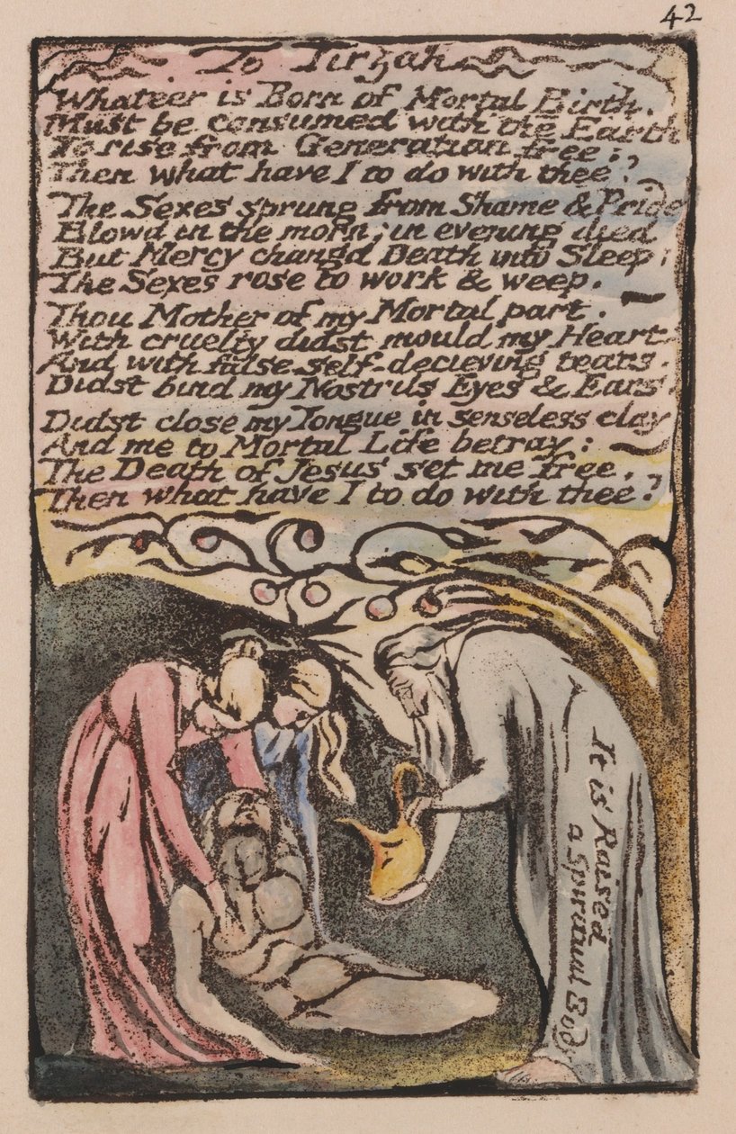 Lieder der Unschuld und der Erfahrung, Platte 42 von William Blake