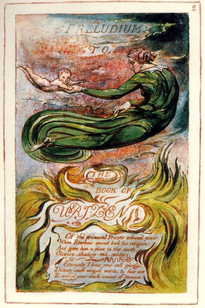 Das Buch Urizen, Tafel 2 von William Blake