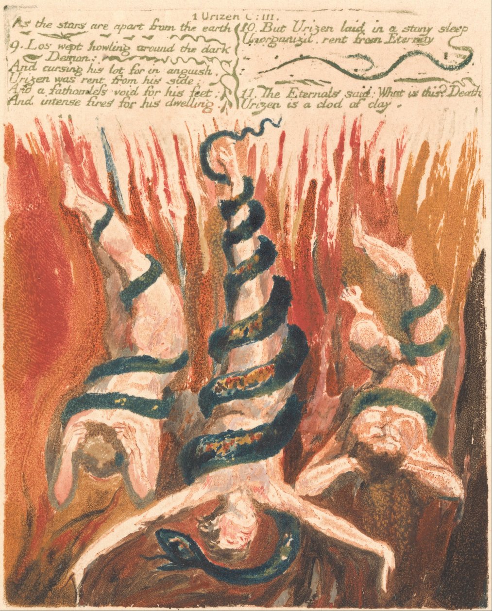 Das erste Buch von Urizen, Tafel 7 von William Blake