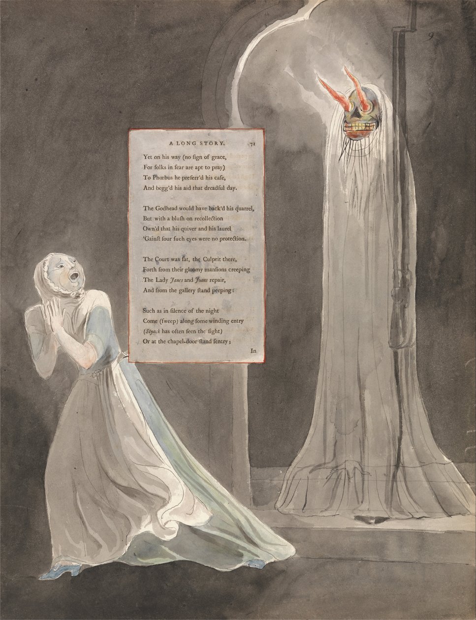 Die Gedichte von Thomas Gray, Design 31, Eine lange Geschichte von William Blake
