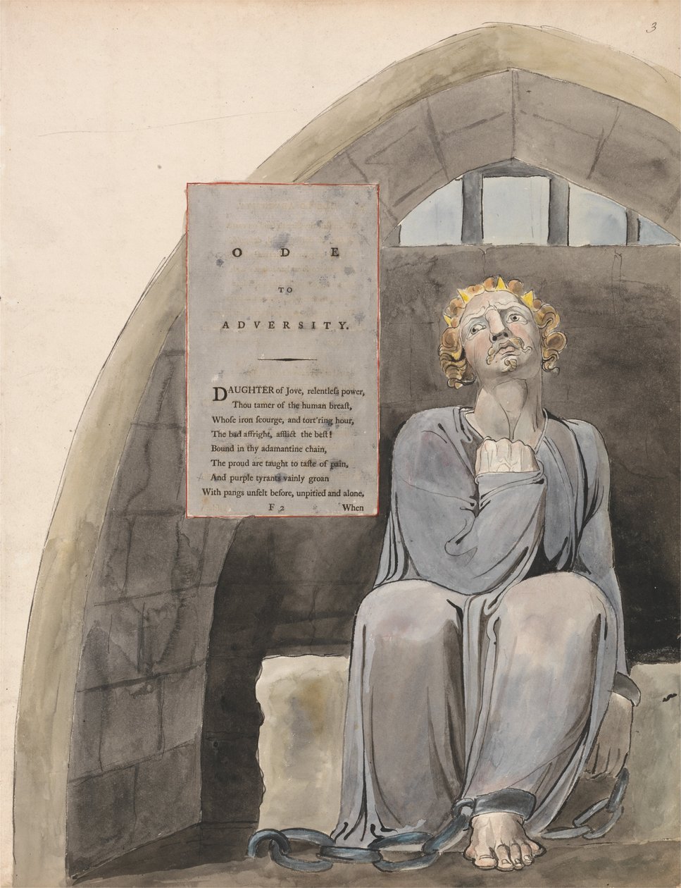 Die Gedichte von Thomas Gray, Design 37, Ode an die Widrigkeit von William Blake