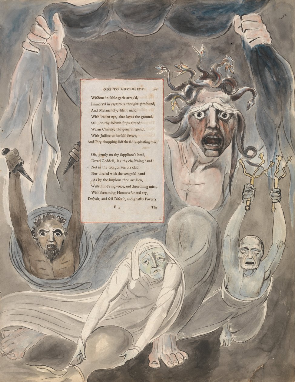 Die Gedichte von Thomas Gray, Design 39, Ode an die Widrigkeit von William Blake