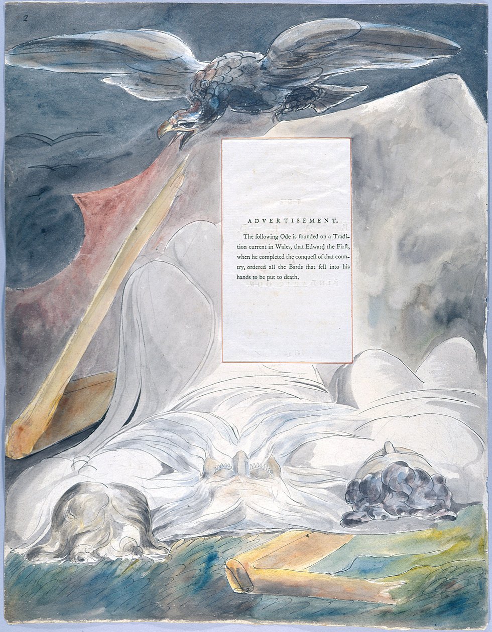Die Gedichte von Thomas Gray, Design 54, Der Barde 02 von William Blake