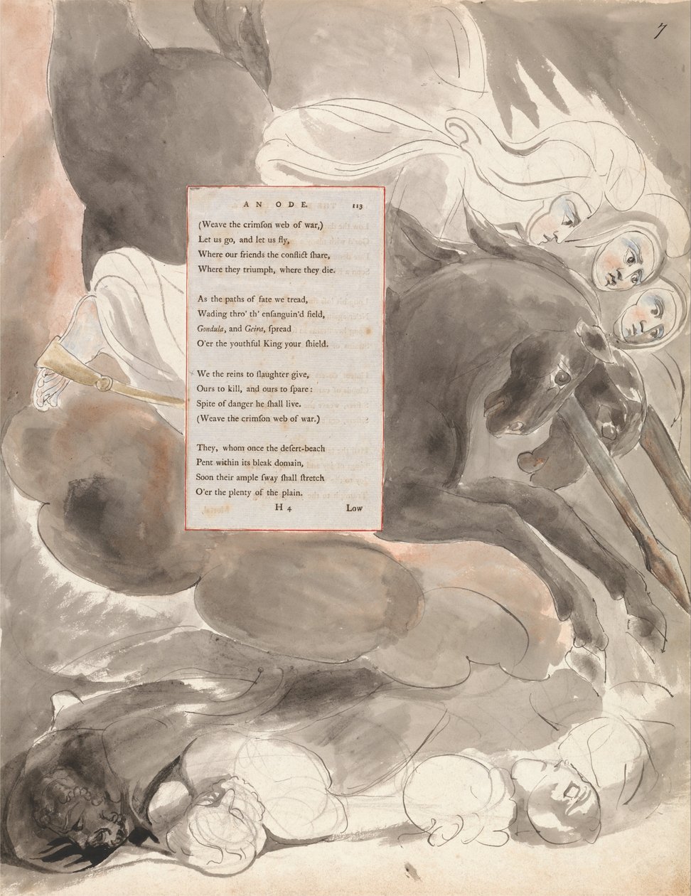 Die Gedichte von Thomas Gray, Design 73, Die tödlichen Schwestern von William Blake