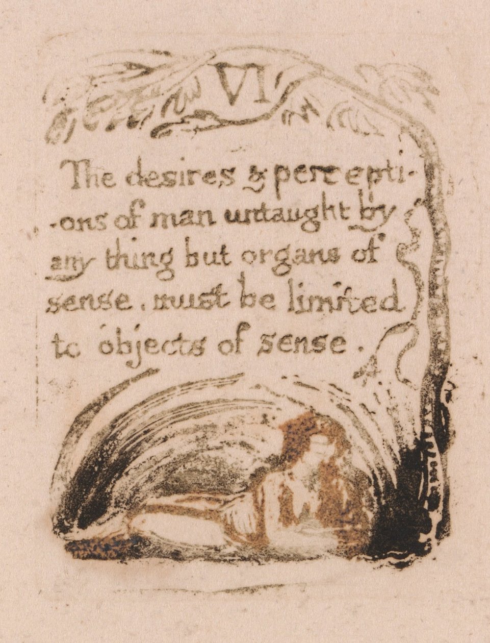 Es gibt keine natürliche Religion, Tafel 8, VI Die Wünsche und Wahrnehmungen . . . . (Bentley a9) von William Blake
