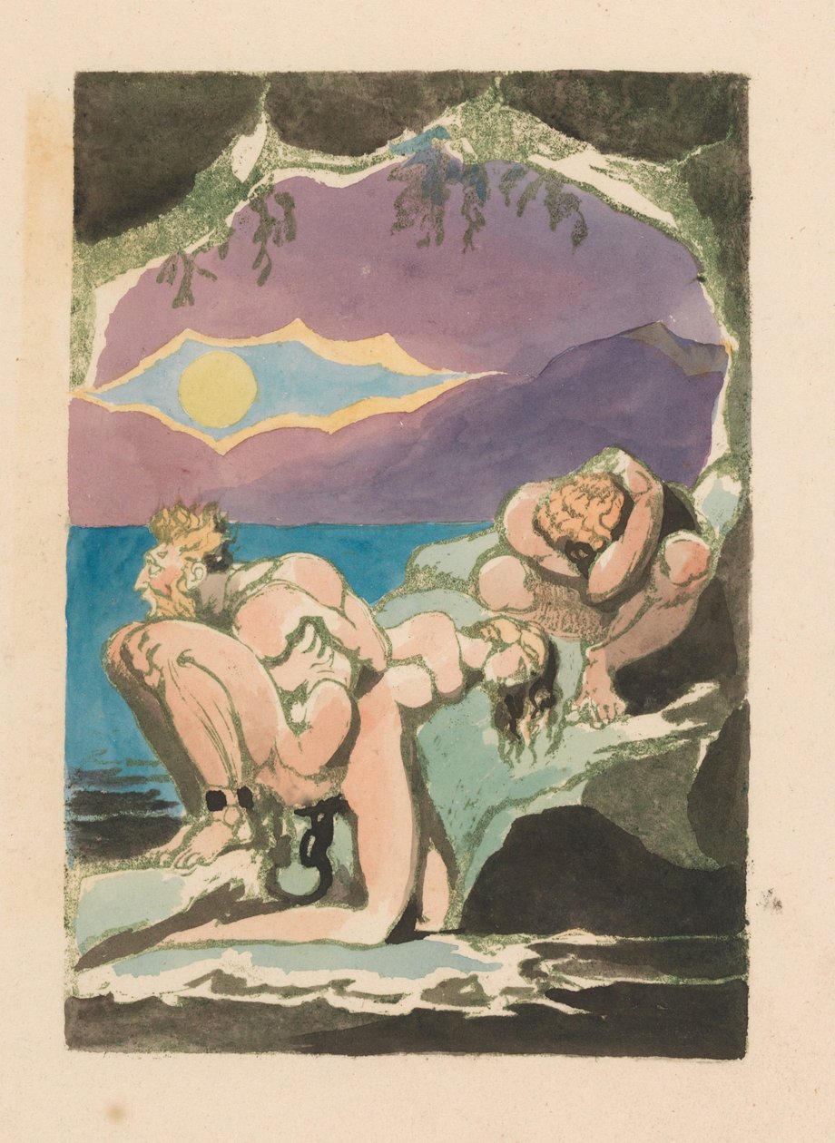 Visionen der Töchter Albions, Tafel 1, Frontispiz von William Blake