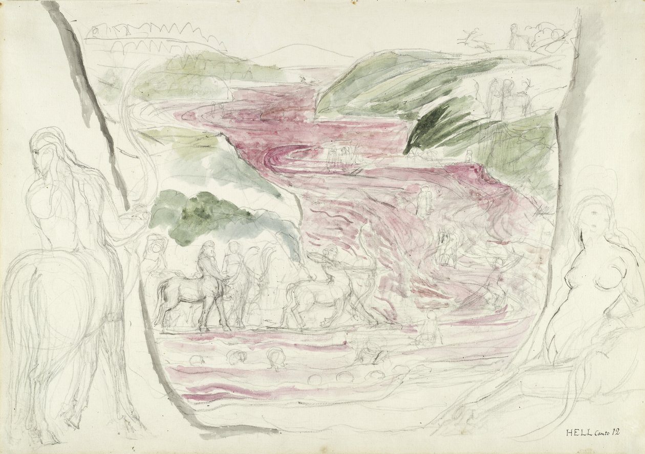 Illustration zur Göttlichen Komödie von Dante Alighieri, 1824-27 von William Blake