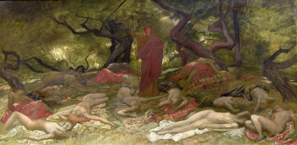 Dionysos und die Bacchantinnen, ca. 1900 von William Blake Richmond