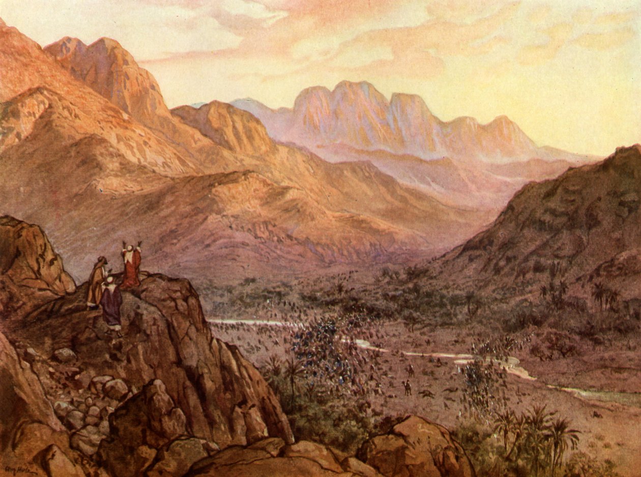 Die Schlacht von Rephidim, Exodus - Bibel von William Brassey Hole