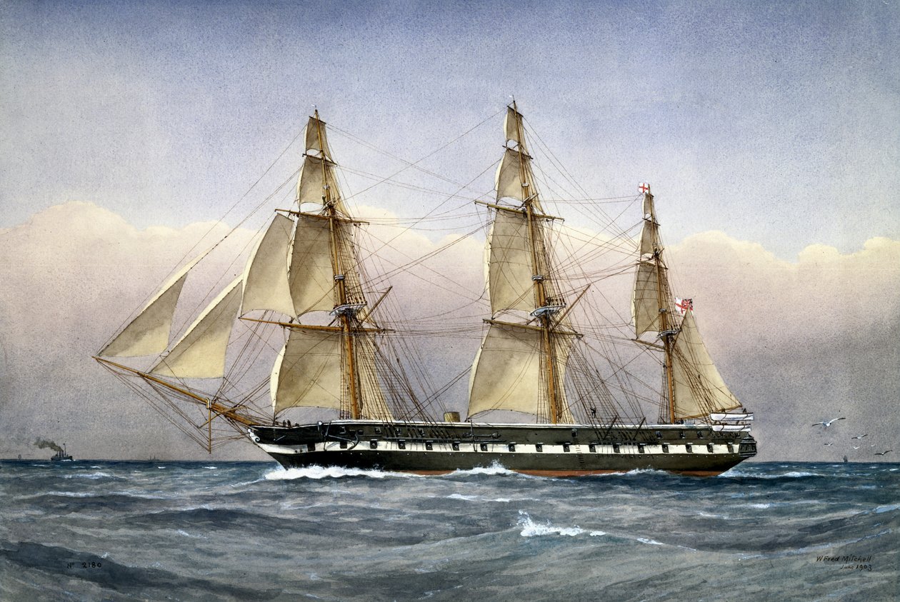 HMS Glasgow auf See im Jahr 1861, 1903 von William Frederick Mitchell