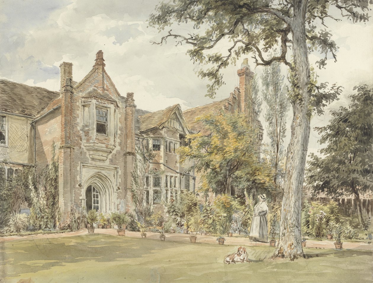 Das Vorlesungshaus, Watford, um 1820 von William Henry Hunt