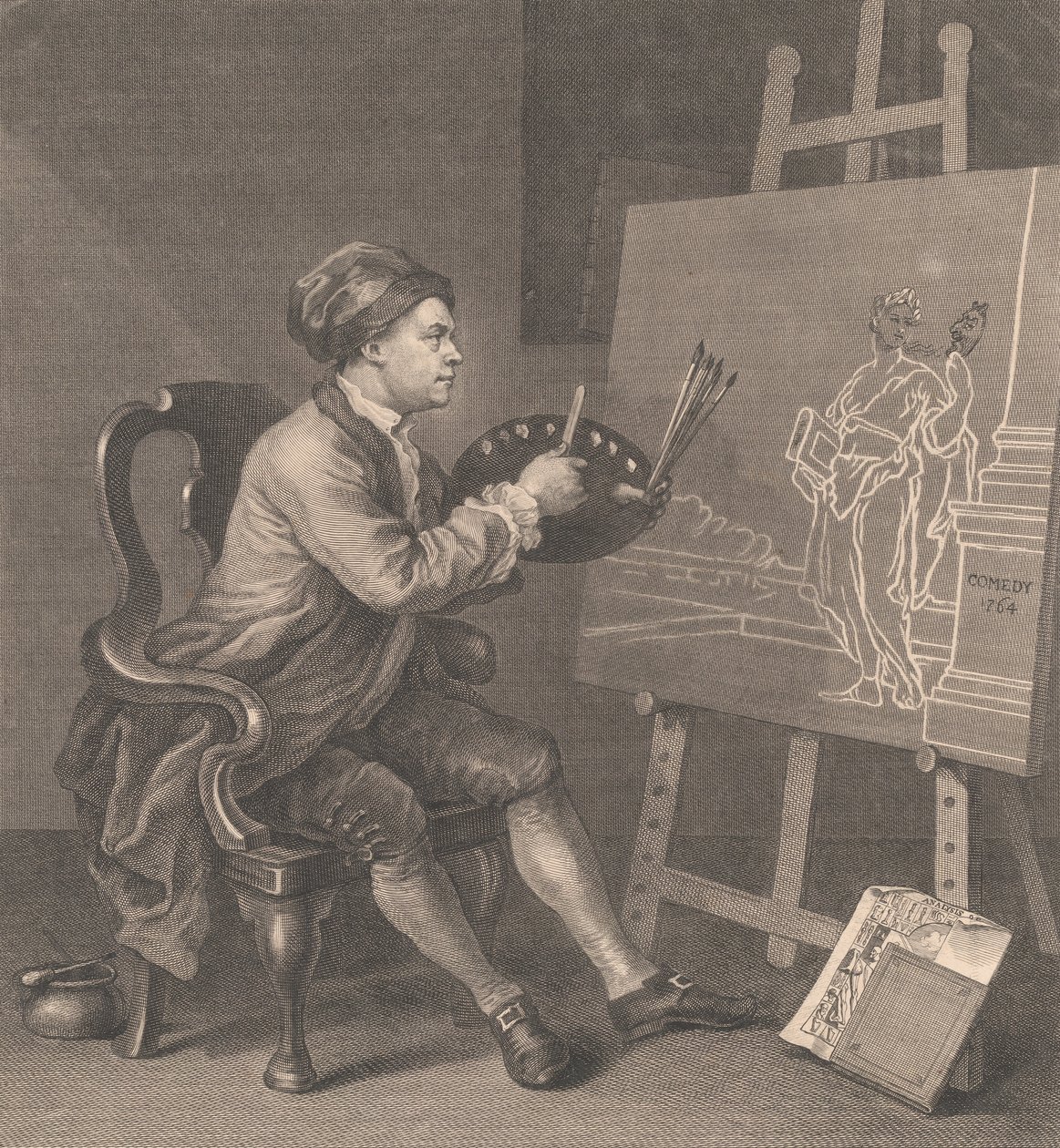 Hogarth malt die komische Muse von William Hogarth