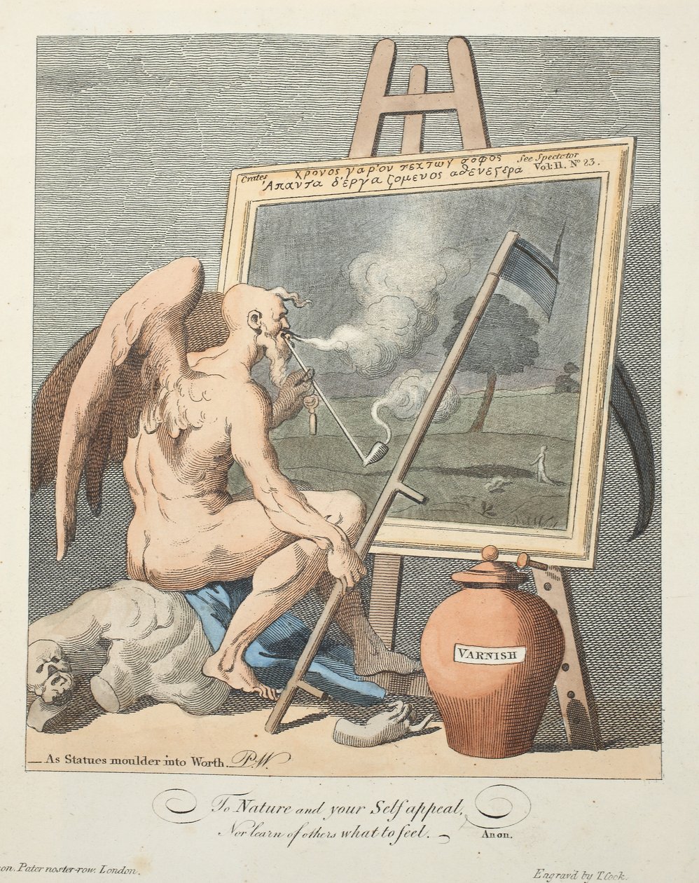 Zeit, die ein Bild raucht, Illustration aus 