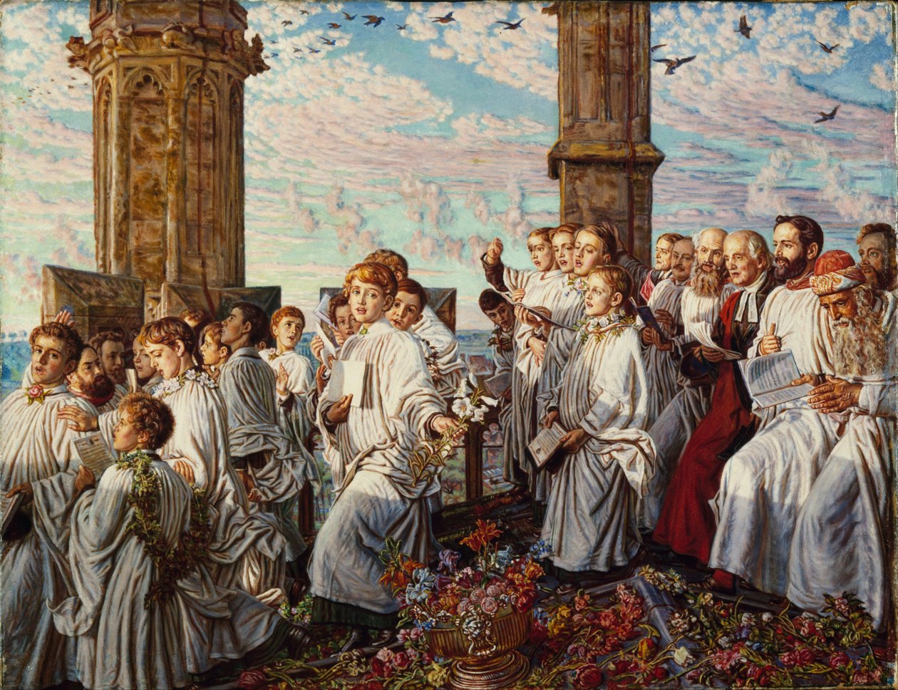 Maienmorgen am Magdalen College, Oxford, Alte jährliche Zeremonie von William Holman Hunt