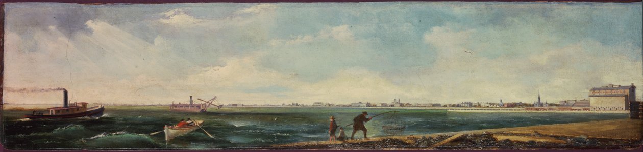 Michigan Avenue von der östlichen Verlängerung des Nordpiers, Chicago, 1865 von William J. OBrien