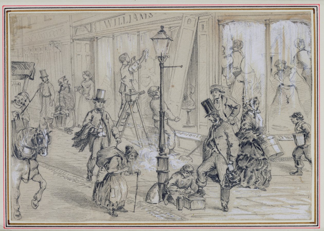 Londoner Straßenszene, Illustration zu 
