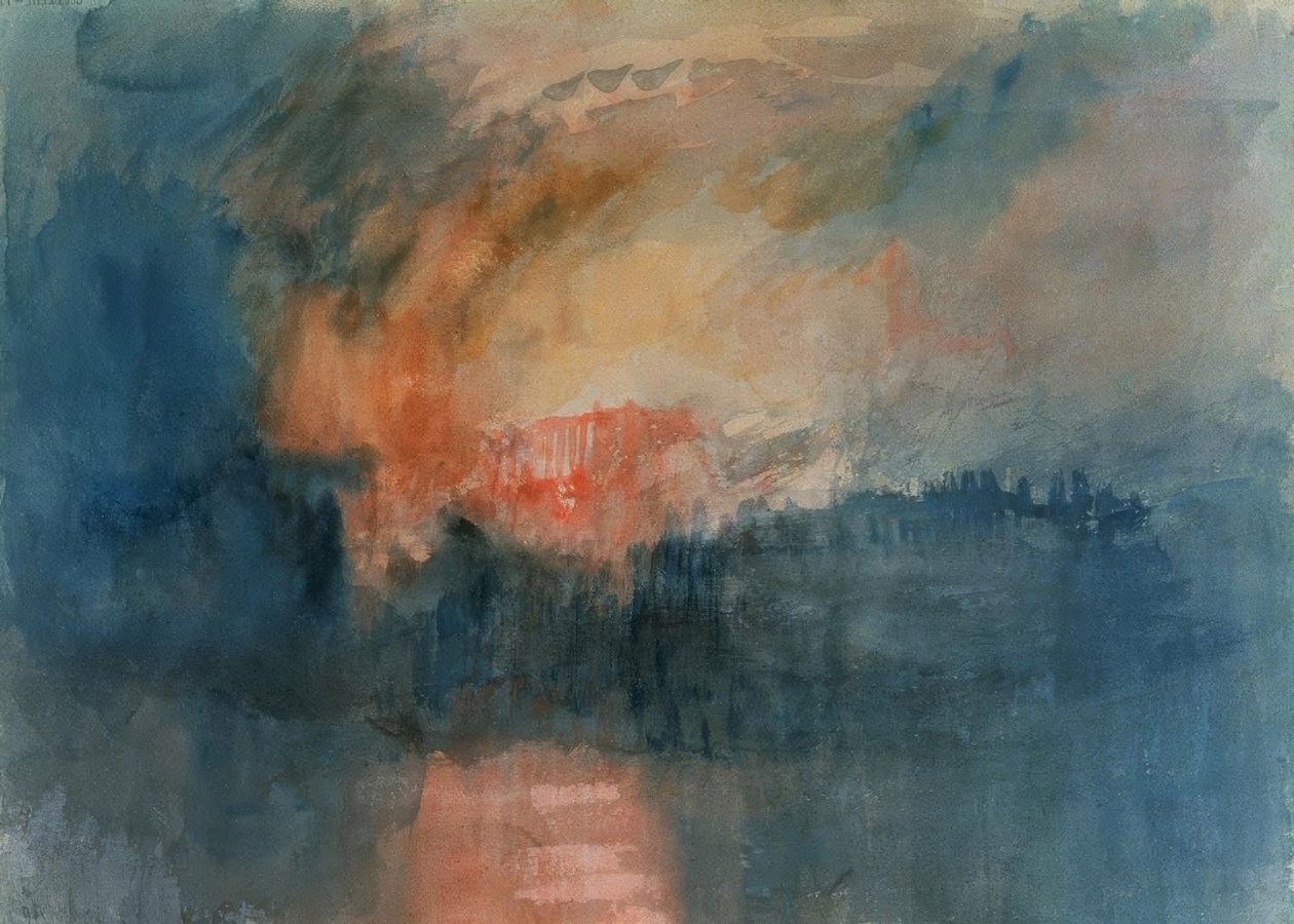Brand der Parlamentshäuser am 16.10.1834 von Joseph Mallord William Turner