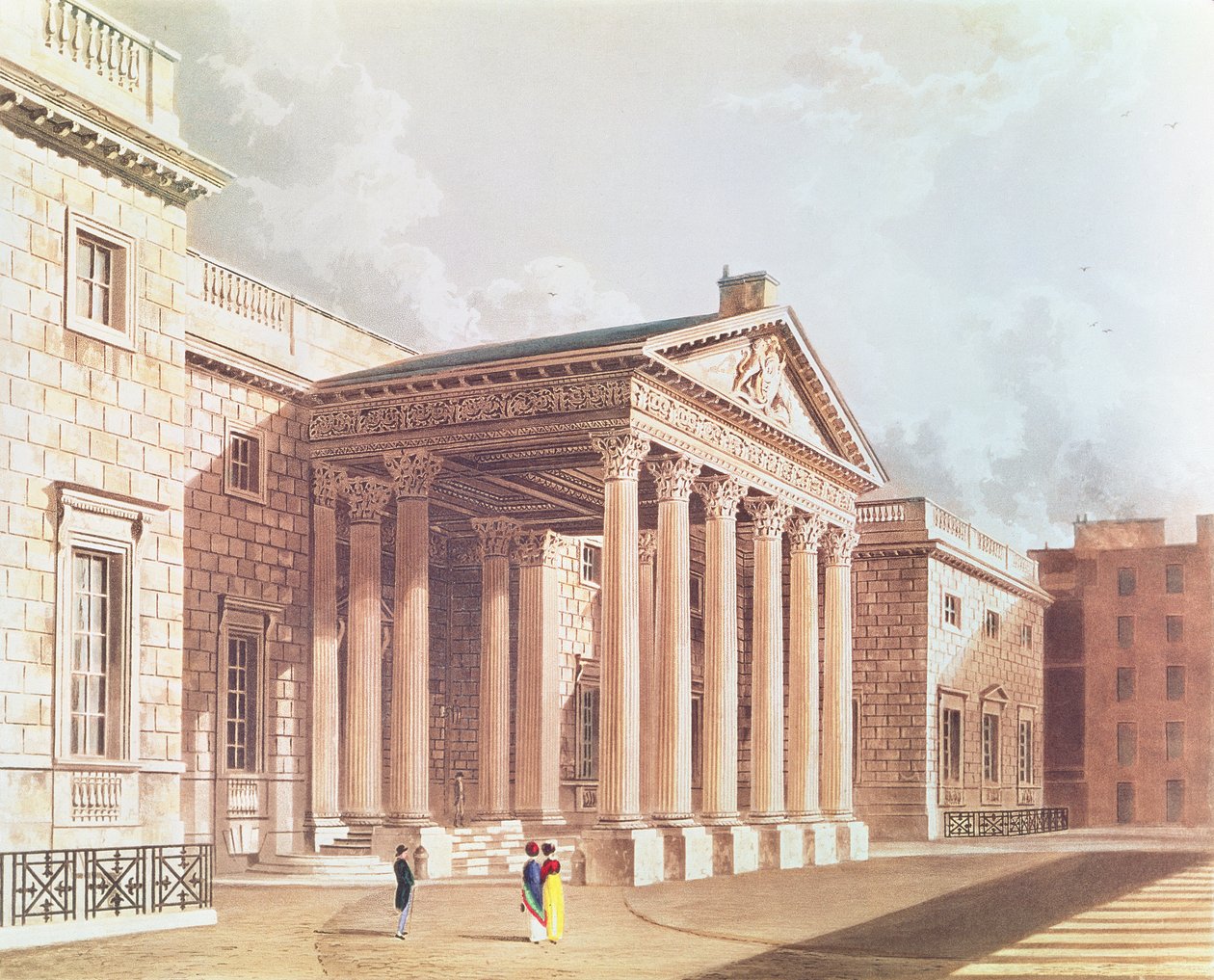 Carlton House, graviert von R. Reeve, ca. 1819 von William after Westall